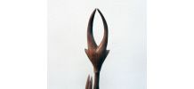 Statuette bois vintage années 60 antilope gazelle
