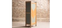 Armoire / vestiaire d'internat relooké en vert fumé