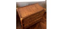 Commode en rotin, vers 1960 