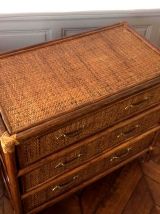 Commode en rotin, vers 1960 