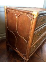 Commode en rotin, vers 1960 