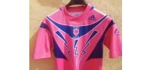 Maillot rugby Stade Français Paris SF rose 2006 ADIDAS vinta