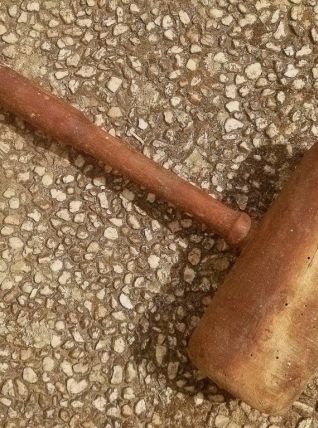 gros maillet en bois,ancien , vintage