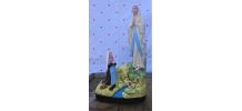 Ancienne statue religieuse en plâtre polychrome (années 60)