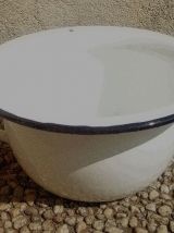 pot de chambre acier émaillé,vintage 