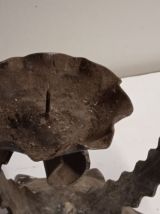 Baguette de chambre ancienne en métal forgé français.