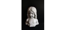 buste jeune fille en plâtre