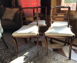 4 chaises acajou style anglais 1920