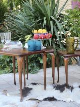 Lot de 3 tables gigognes style Louis XV.