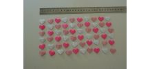 Lot de confettis coeurs en origami Rose et blanc