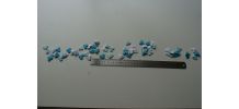 Lot de confettis coeurs en origami Bleu et blanc