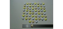 Lot de confettis coeurs en origami Jaune et blanc