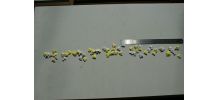 Lot de confettis coeurs en origami Jaune et blanc