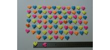 Lot de confettis coeurs en origami Fluo couleurs vives