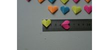 Lot de confettis coeurs en origami Fluo couleurs vives