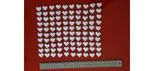 Lot de confettis coeurs en origami Blanc