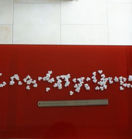 Lot de confettis coeurs en origami Blanc