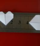 Lot de confettis coeurs en origami Blanc