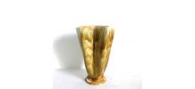 Vase mouchoir moutarde vintage 