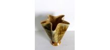 Vase mouchoir moutarde vintage 