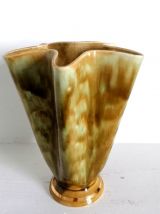 Vase mouchoir moutarde vintage 