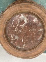Sellette art nouveau avec marbre rose fin XIXème siècle