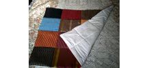 Plaid en tissu patchwork fait main