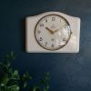 Horloge céramique vintage pendule silencieuse Junghans blanc