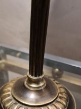 lampe bronze et laiton 1900 a 30   abat jour verre moulé  48