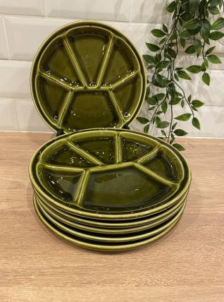 Set de 6 assiettes à fondue Gien 