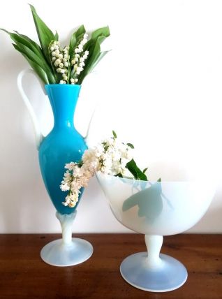 Vase médicis en opaline 