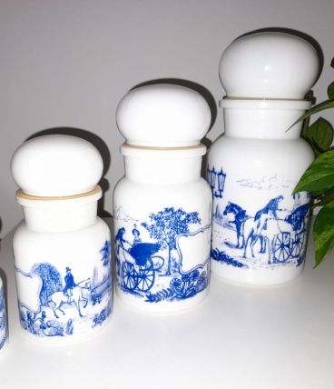 Pots opaline vintage