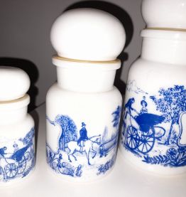 Pots opaline vintage