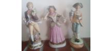 3 statuettes en faience