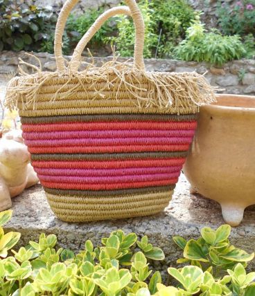 SAC PAILLE ROTIN RAPHIA VINTAGE BEIGE RAPHIA  TRES BON ETAT 