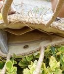 SAC PAILLE ROTIN RAPHIA VINTAGE BEIGE RAPHIA  TRES BON ETAT 