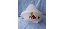 Abat-jour en opaline pour chambre d'enfant