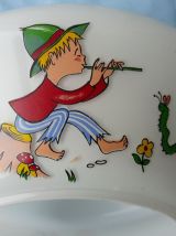 Abat-jour en opaline pour chambre d'enfant