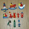11 Suspensions Père Noël Figurines en Bois pour Sapin  Noël
