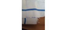 3 Torchons anciens "Fleur Bleue" en lin 