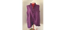 Gilet soie réversible Vintage