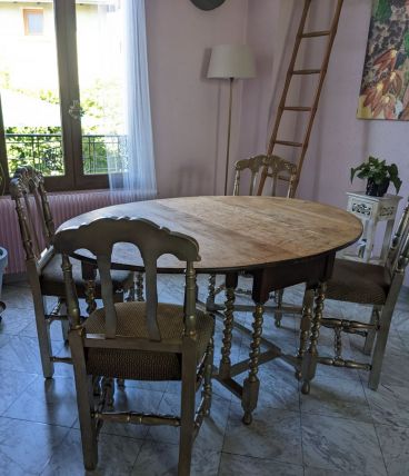 TABLE GATELEG revisitée et chaises