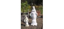  2 anciennes statuettes de dévotion à Marie en porcelaine de