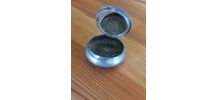 Petite boite à pilule ancienne métal argenté avec miroir