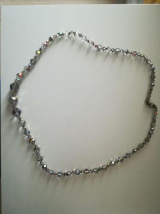 Collier perles irisées