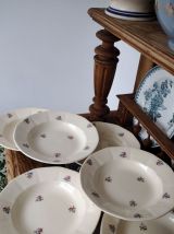 12 assiettes creuses Digoin et Sarreguemines 