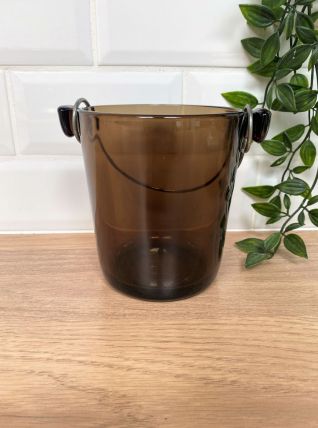Seau à glace en verre fumé Lever