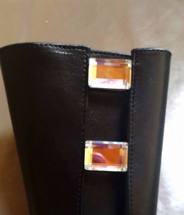poignet cuir et cristal