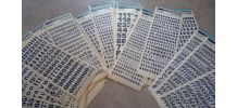 MECANORMA lettre chiffre transfert X 25 feuillets