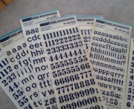 MECANORMA lettre chiffre transfert X 25 feuillets
